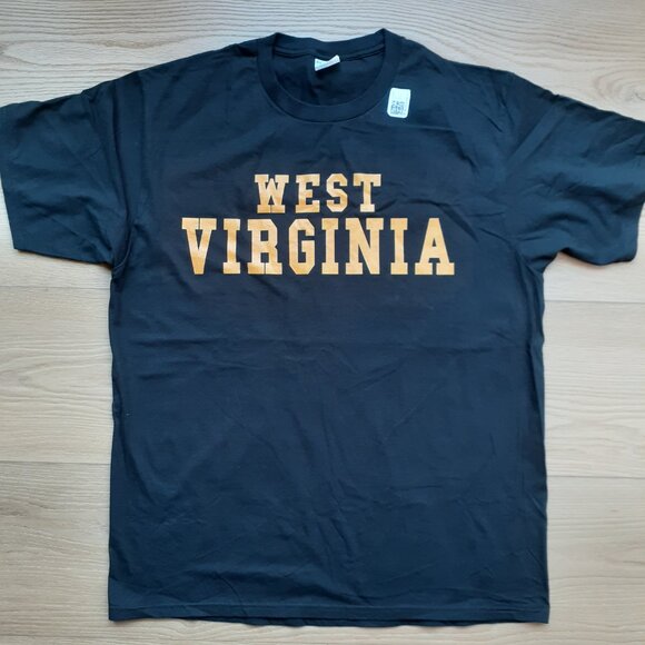 West Virginia -Throwback Design - New Large Black T-Shirt - Picture 4 of 4